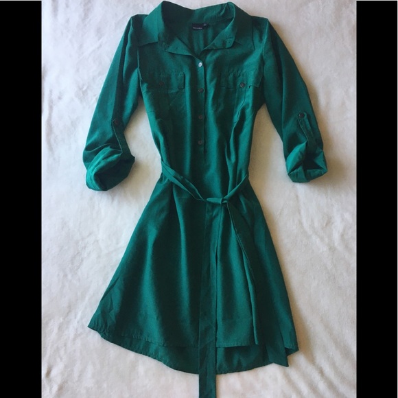 Innovation Dresses & Skirts - ‼️SOLD‼️Innovation Green Button Down Dress